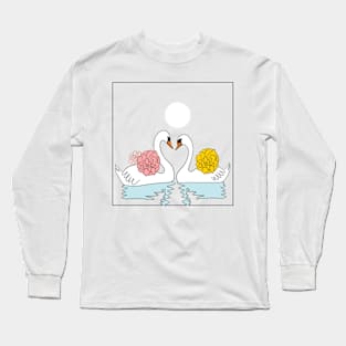 Pure love of lovely swans Long Sleeve T-Shirt